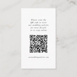 Tarjeta De Recepción Elegante Moda Monograma Boda negro moderno