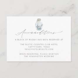 Tarjeta De Recepción Elegante Moderno Guión Náutico de Conchas de Boda