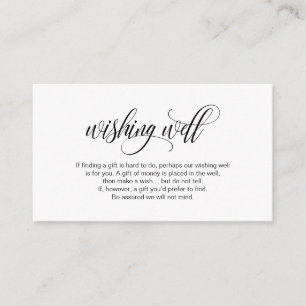 Tarjeta De Recepción Elegante moderno, guión negro, Boda deseando bien