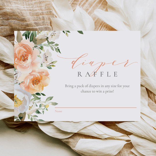Tarjeta De Recepción Elegante niña bebé Baby Shower Diaper Raffle (Subido por el creador)