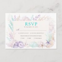 Elegante Océano bajo el mar Bodas de playa RSVP