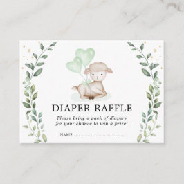 Tarjeta De Recepción Elegante pañal de cordero pequeño Raffle oveja beb