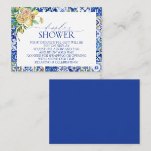 Tarjeta De Recepción Elegante pantalla mediterránea de limón ducha de n