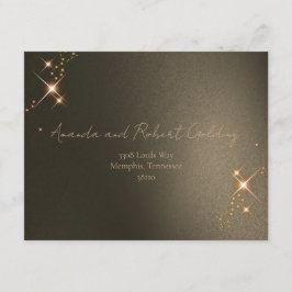 Tarjeta De Recepción Elegante Personalizado de Eclipse Solar de Sepia B