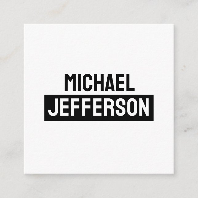 Tarjeta De Recepción Elegante Personalizado personalizado blanco negro (Anverso)