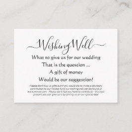 Tarjeta De Recepción Elegante poema de Wshing Well Contribution