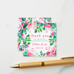 Tarjeta De Recepción Elegante primavera verano floral cumpleaños gracia