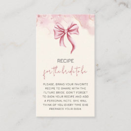 Tarjeta De Recepción Elegante Receta De Bow Rosa Ducha De Novias