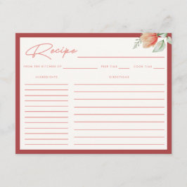 Tarjeta De Recepción Elegante receta de desayuno de boda con letra mode