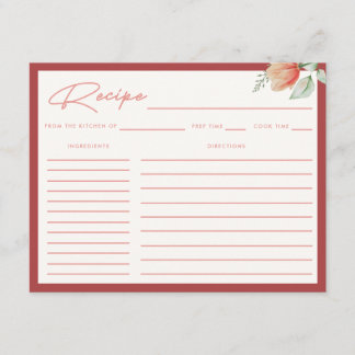 Tarjeta De Recepción Elegante receta de desayuno de boda con letra mode
