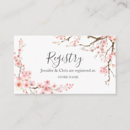 Tarjeta De Recepción Elegante registro de Bodas de cerezos en flor