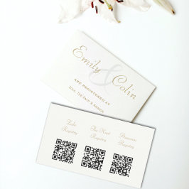 Tarjeta De Recepción Elegante Registro de Bodas de Oro
