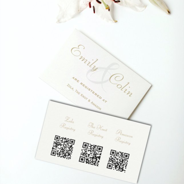 Tarjeta De Recepción Elegante Registro de Bodas de Oro (Subido por el creador)