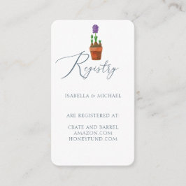 Tarjeta De Recepción Elegante Registro de Bodas Florales de acuarela