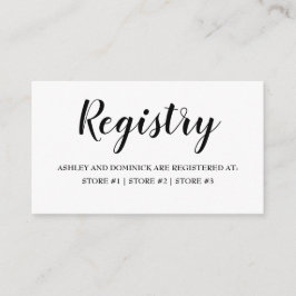 Tarjeta De Recepción Elegante registro de Bodas rusos