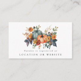 Tarjeta De Recepción Elegante Registro de Ducha de Novias Caídas