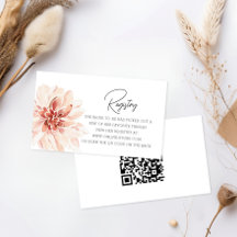 Elegante registro de obsequios de ducha con flores
