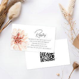 Tarjeta De Recepción Elegante registro de obsequios de ducha con flores