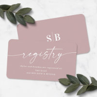 Elegante registro de regalo de ducha de matrimonio