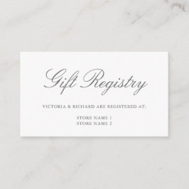 Tarjeta De Recepción Elegante Registro de Regalos de Oro Eucalyptus Gre