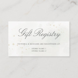 Tarjeta De Recepción Elegante Registro de Regalos de Oro Eucalyptus Gre