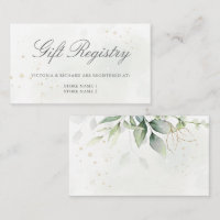 Elegante Registro de Regalos de Oro Eucalyptus Gre