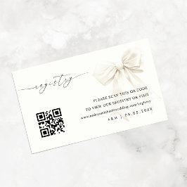Tarjeta De Recepción Elegante Registro de regalos del Boda de código Qr