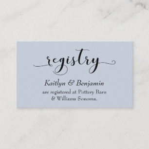 Tarjeta De Recepción Elegante registro de tipografía de Boda azul turbi