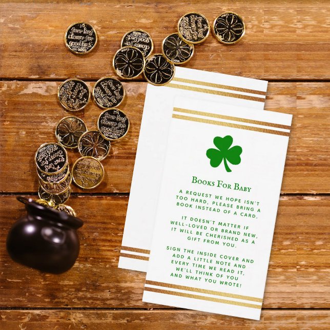 Tarjeta De Recepción Elegante Relieve metalizado dorado St. Patrick's D (Subido por el creador)