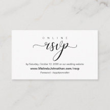Elegante respuesta de RSVP de boda en línea