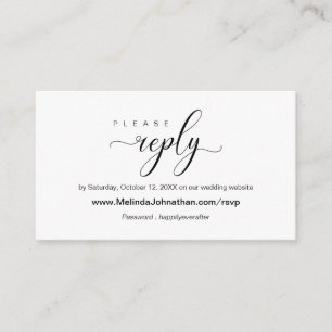 Tarjeta De Recepción Elegante respuesta de RSVP de boda en línea