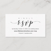 Elegante respuesta de RSVP de boda en línea