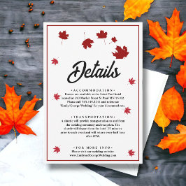 Tarjeta De Recepción Elegante Rojo Rústico Sale Bodas Detalles