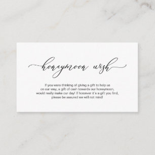 Tarjeta De Recepción Elegante romántico, negro, Boda deseo de luna de m