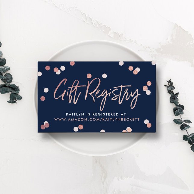 Tarjeta De Recepción Elegante Rosa Boda del Registro de Regalos de Reli (Subido por el creador)