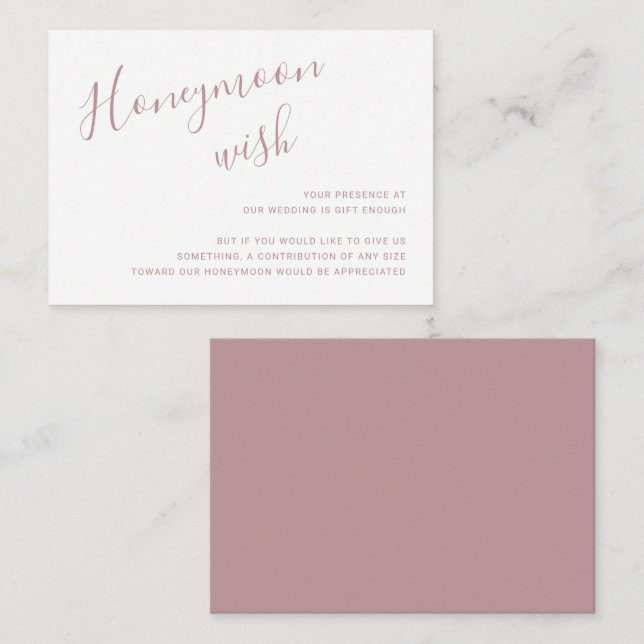 Tarjeta De Recepción Elegante Rosa  Boda moderno (Anverso / Reverso)
