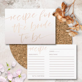 Tarjeta De Recepción Elegante Rosa Caligrafía de Oro Ducha Bridal