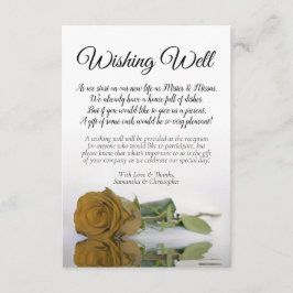 Tarjeta De Recepción Elegante Rosa Ochre Ochre Boda Deseando Poema Bien
