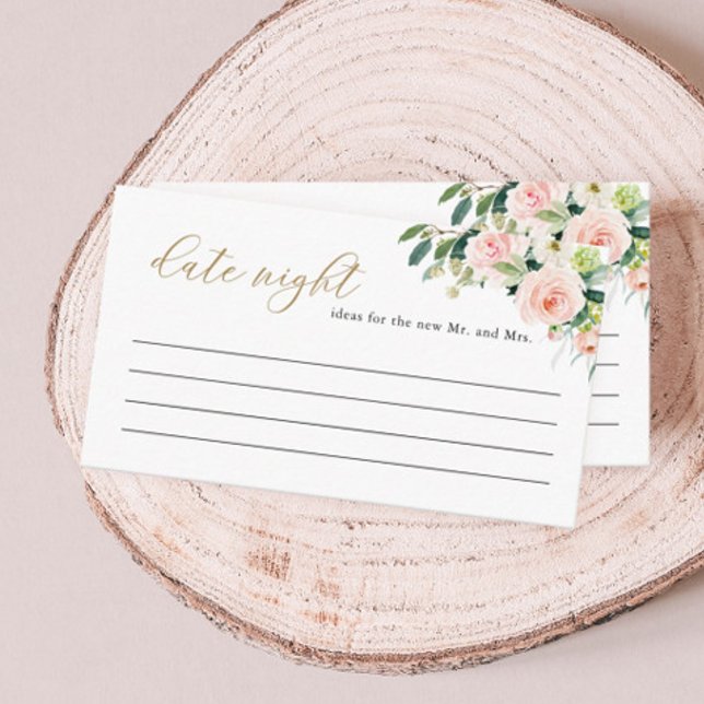 Tarjeta De Recepción Elegante Rubor Date Night Ideas Enclosure Card (Subido por el creador)