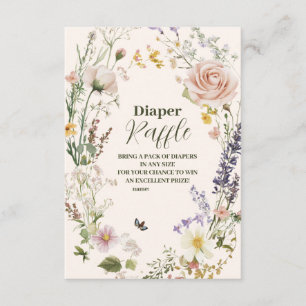 Tarjeta De Recepción Elegante Rústico Flor Salvaje Rosa Boho Diapper Ra