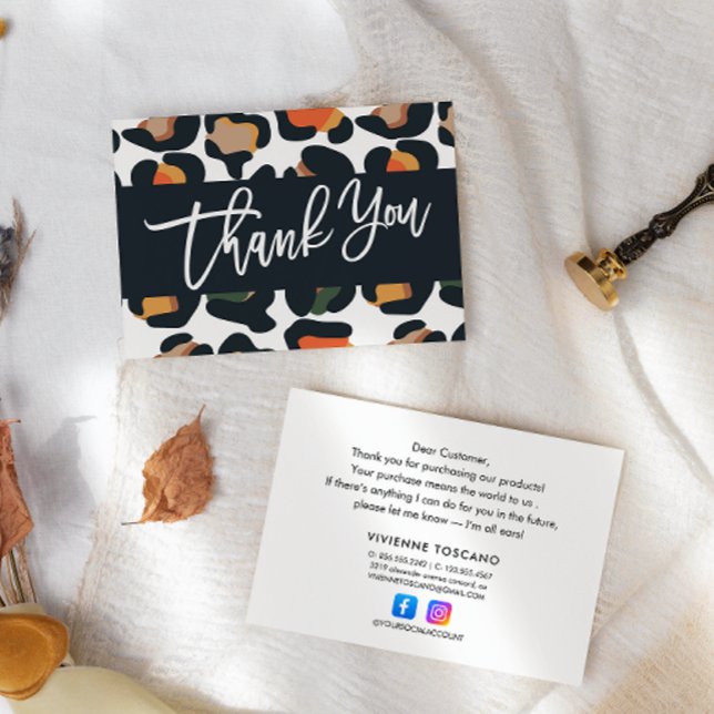 Tarjeta De Recepción Elegante Safari Gracias por tu compra (Subido por el creador)