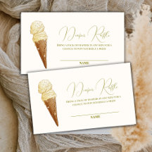 Elegante Scoop Ice Cream Diaper Raffle Baby Shower