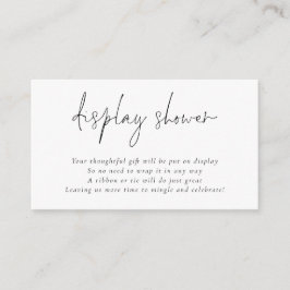 Tarjeta De Recepción Elegante Script Display Bridal Shower