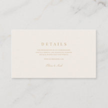 Elegante Script Gold y detalles de Boda de marfil