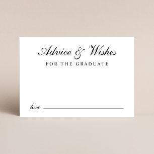 Tarjeta De Recepción Elegante Script Grad Advice Black Gold Graduación
