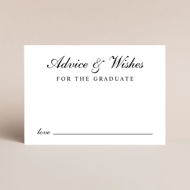 Tarjeta De Recepción Elegante Script Grad Advice Black Gold Graduación (Subido por el creador)
