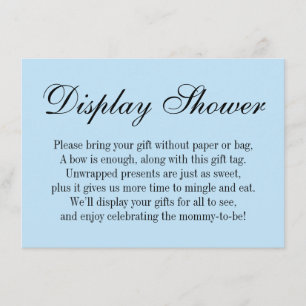 Tarjeta De Recepción Elegante, sencillo, sin Baby Shower, azul bebé