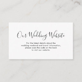 Tarjeta De Recepción Elegante, sencillo y Minimalista, detalles del sit