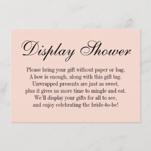 Tarjeta De Recepción Elegante, simple, sin envolver ducha de novia, Rub