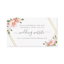 Elegante sitio web de Boda floral Rubor Pink Gold